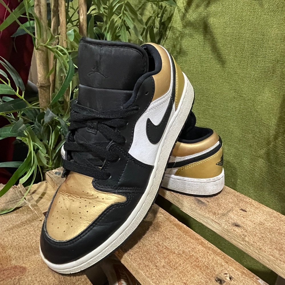 Gold and Black Air Jordan 1 Low
